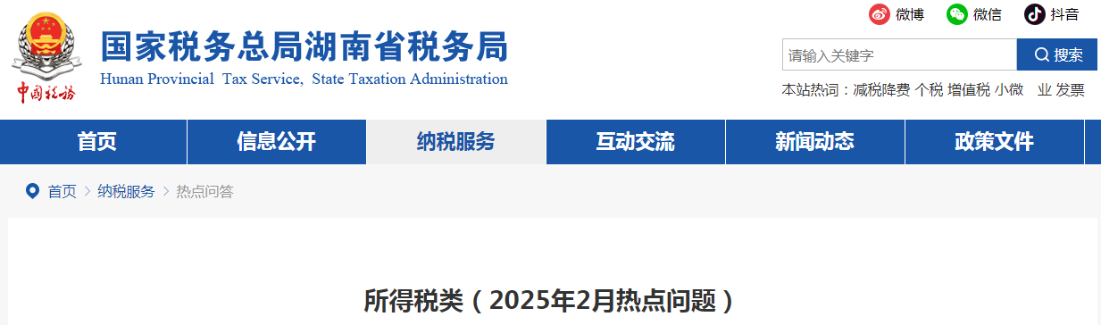 所得稅類(lèi)（2025年2月熱點(diǎn)問(wèn)題）