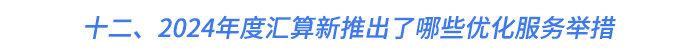 十二、2024年度匯算新推出了哪些優(yōu)化服務(wù)舉措