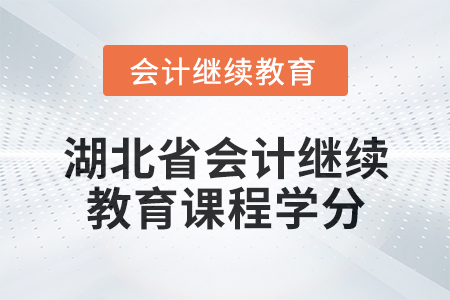 2025年湖北省會計專業(yè)人員繼續(xù)教育課程學(xué)分要求