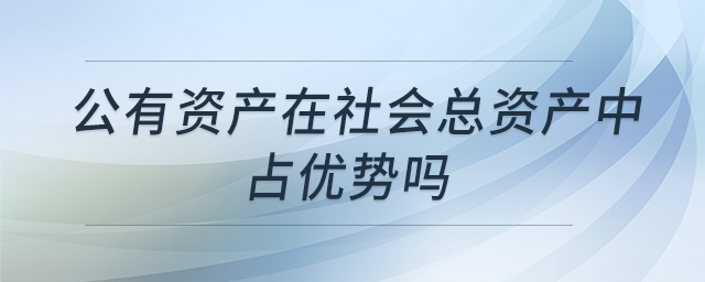 公有資產(chǎn)在社會(huì)總資產(chǎn)中占優(yōu)勢(shì)嗎