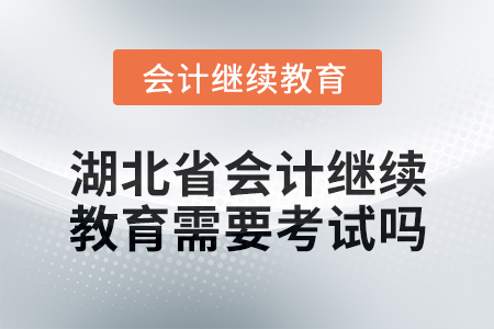 2025年湖北省會(huì)計(jì)網(wǎng)絡(luò)繼續(xù)教育需要考試嗎？