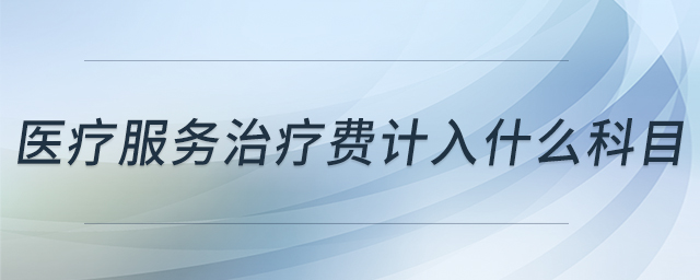 醫(yī)療服務(wù)治療費計入什么科目