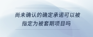 尚未確認(rèn)的確定承諾可以被指定為被套期項(xiàng)目嗎