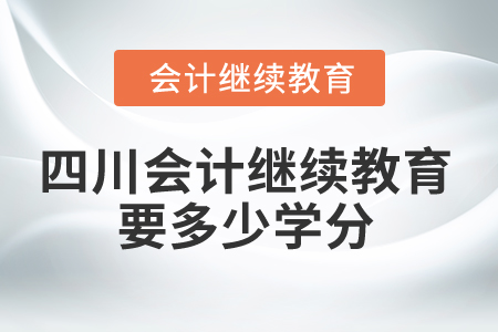 2025年四川省會(huì)計(jì)繼續(xù)教育要多少學(xué)分？