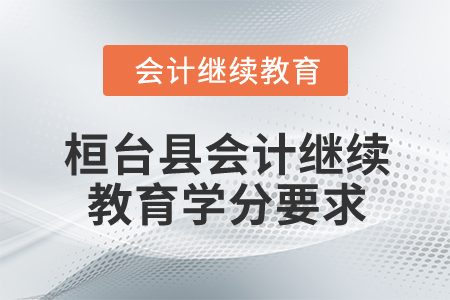 2025年山東省桓臺(tái)縣會(huì)計(jì)繼續(xù)教育學(xué)分要求