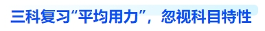 中級(jí)會(huì)計(jì)三科復(fù)習(xí)“平均用力”，忽視科目特性