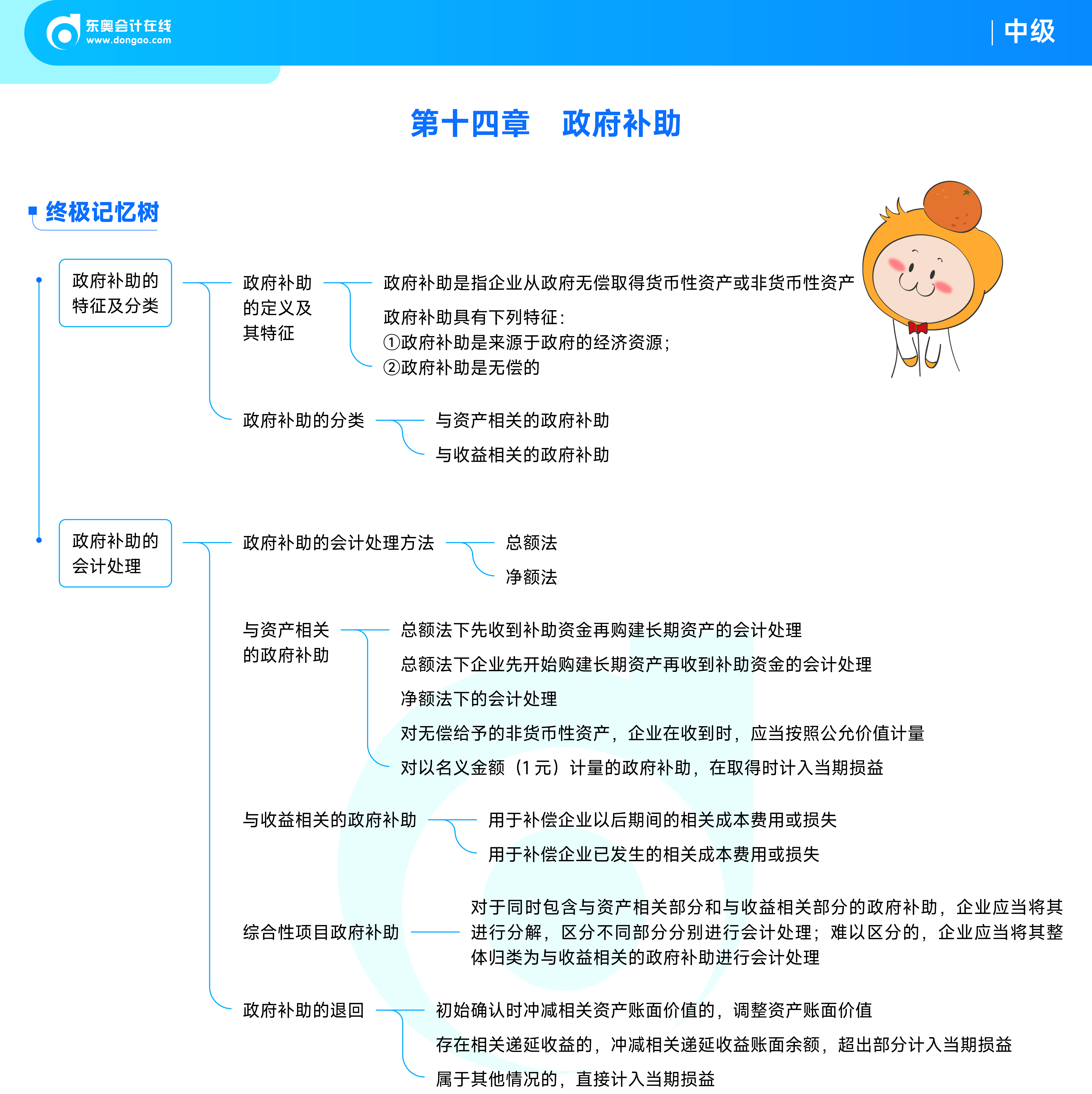 《中級會計(jì)實(shí)務(wù)》思維導(dǎo)圖14政府補(bǔ)助