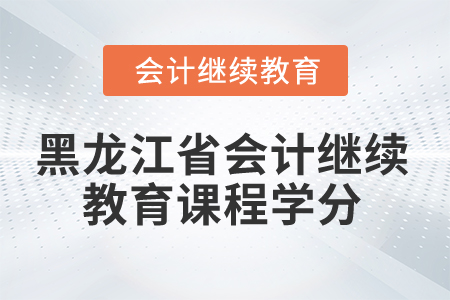 2025年黑龍江省會計繼續(xù)教育課程學(xué)分