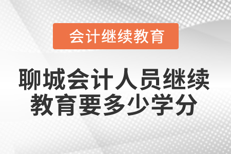 2025年聊城會計(jì)人員繼續(xù)教育要多少學(xué)分？