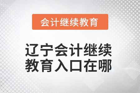2025年遼寧會計(jì)人員繼續(xù)教育入口在哪？