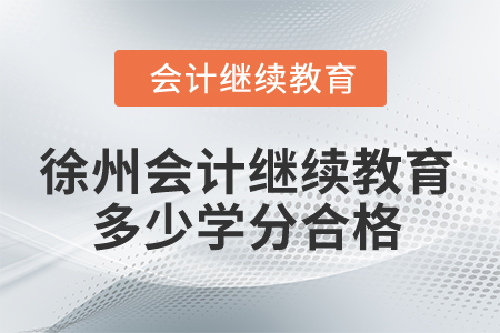 2025年徐州會(huì)計(jì)繼續(xù)教育多少學(xué)分合格？