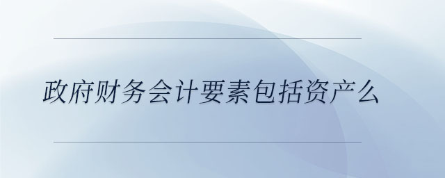 政府財務(wù)會計要素包括資產(chǎn)么