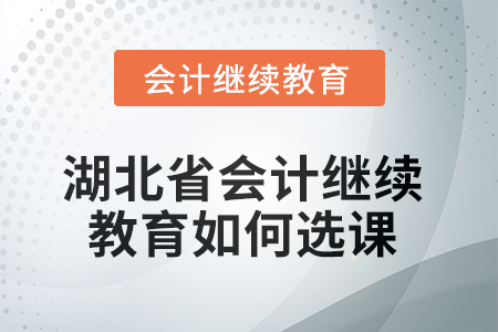 2025年湖北省會(huì)計(jì)人員繼續(xù)教育如何選課？