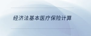 經濟法基本醫(yī)療保險計算