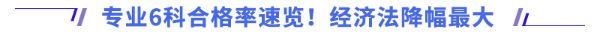 專業(yè)6科合格率速覽！經(jīng)濟法降幅最大