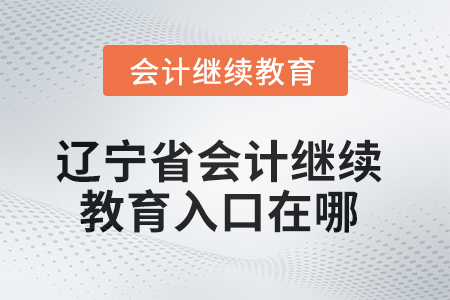 2025年遼寧省會(huì)計(jì)人員繼續(xù)教育入口在哪？
