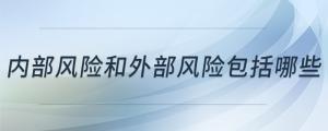 內(nèi)部風險和外部風險包括哪些