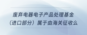 廢棄電器電子產品處理基金（進口部分）屬于由海關征收么