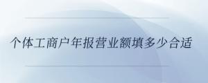 個(gè)體工商戶年報(bào)營業(yè)額填多少合適