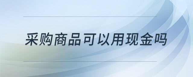 采購商品可以用現(xiàn)金嗎