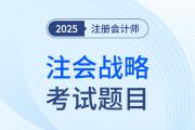 注會戰(zhàn)略考試題目有什么