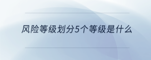 風(fēng)險(xiǎn)等級(jí)劃分5個(gè)等級(jí)是什么