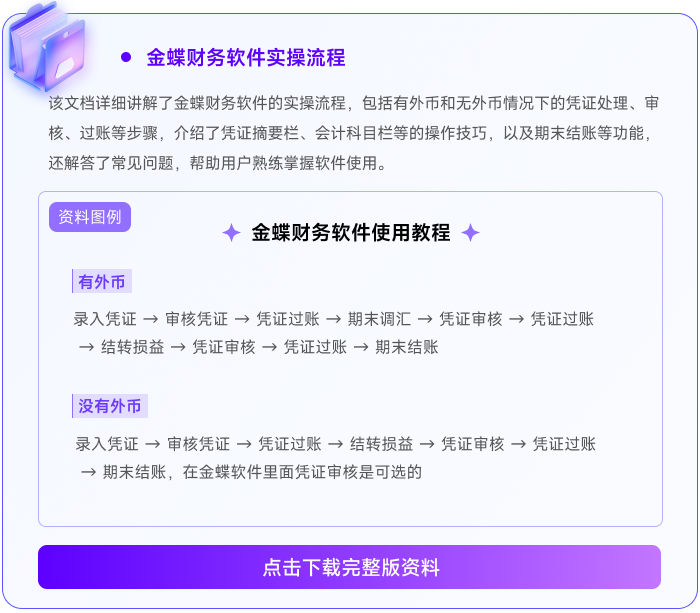 08金蝶財務(wù)軟件實操流程