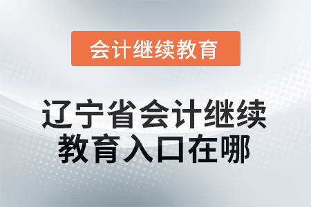 2025年遼寧省會計(jì)繼續(xù)教育入口在哪？