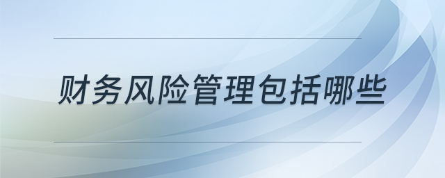 財務風險管理包括哪些