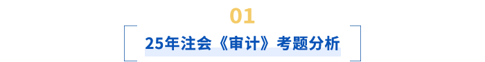 25年注會《審計》考題分析