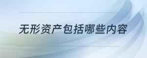 無(wú)形資產(chǎn)包括哪些內(nèi)容