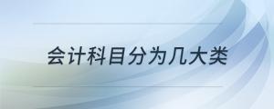 會(huì)計(jì)科目分為幾大類